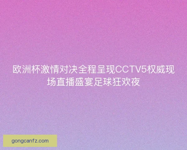 欧洲杯激情对决全程呈现CCTV5权威现场直播盛宴足球狂欢夜